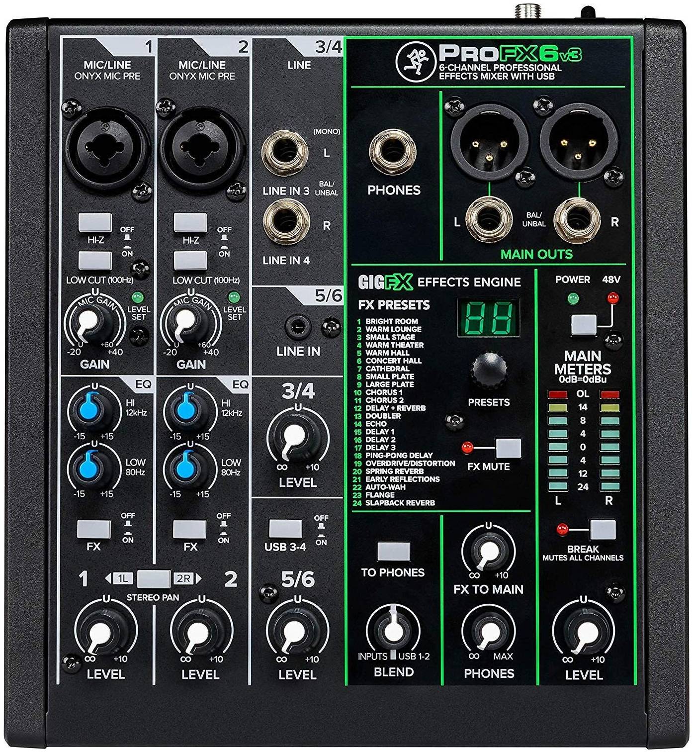 6-     MACKIE ProFX6v3